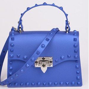 Blue Top Handle Shoulder Bag